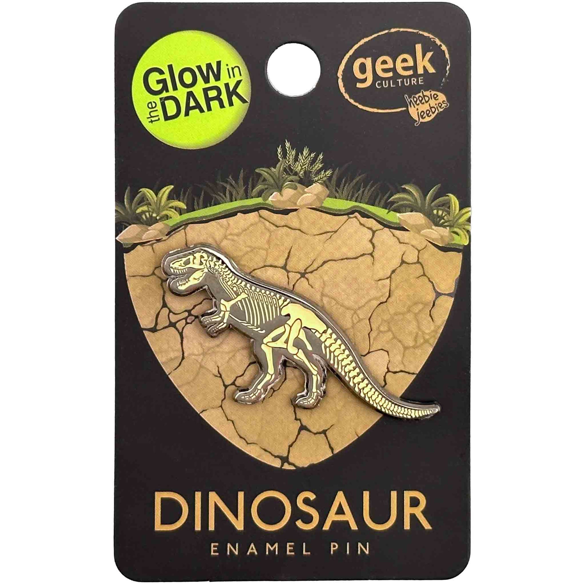 Tyrannosaurus Skeleton Pin — Heebie Jeebies USA