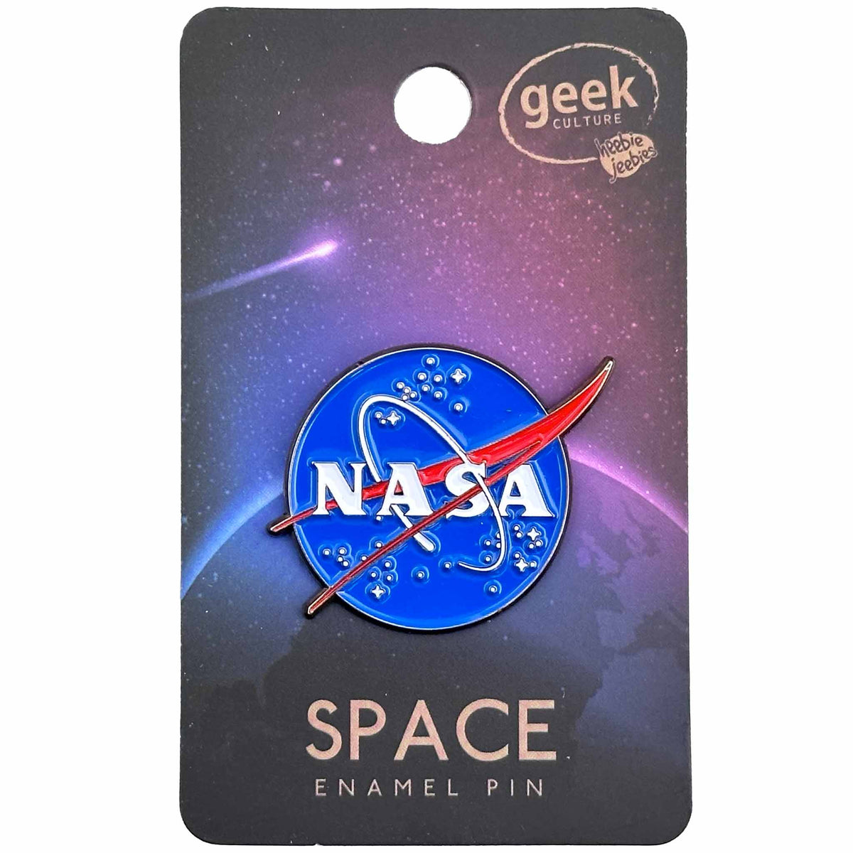 NASA Space Agency Fashion Logo Metal Enamel Badge Pin – 3cm Diameter, UK Seller